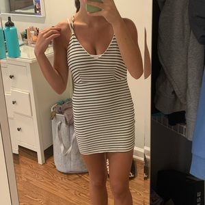 Mini black and white dress